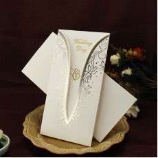 Cheap Invitation Card Foil Printing Wedding Card Pocket Invitation Rectangle